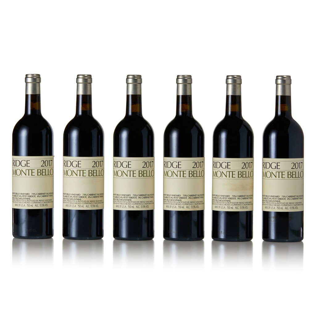 View full screen - View 1 of Lot 485. Ridge Cabernet Sauvignon, Monte Bello 2017 (12 BT).