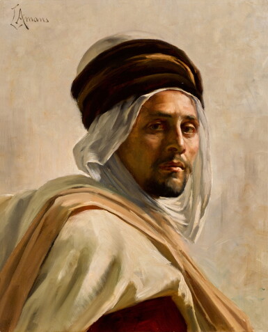 View full screen - View 1 of Lot 308. Portrait of a North African .