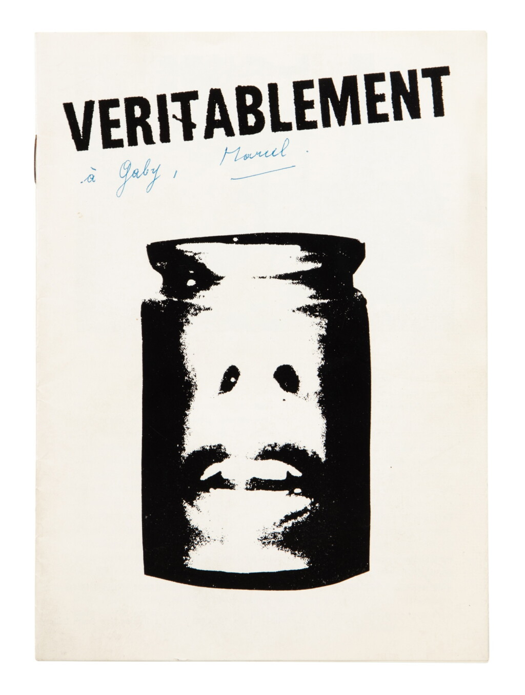 View full screen - View 1 of Lot 153. Véritablement. 1967. Catalogue avec feuillet "Court-circuit". Envoi signé à Gabriel Piqueray (?)..