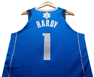 View full screen - View 1 of Lot 27. Jalen Hardy ‘Christmas Day’ Dallas Mavericks 2023-2024 Game Worn Icon Edition Jersey.