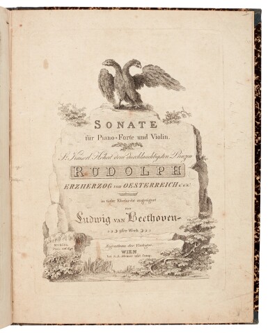 View full screen - View 1 of Lot 17. L. v. Beethoven. First edition of the violin sonata Op. 96, 1816.