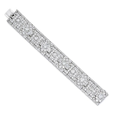 View full screen - View 1 of Lot 19. Cartier | Diamond Bracelet, France.