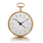 MOULINIE BAUTTE & MOYNIER | A GOLD OPEN-FACED QUARTER REPEATING MUSICAL WATCH WITH ALARM CIRCA 1825