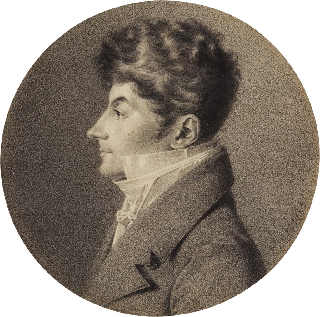 View full screen - View 1 of Lot 253. JEAN-JACQUES KARPFF, CALLED CASIMIR | PORTRAIT OF JEAN-PHILIPPE BRONNER, IN PROFILE, CIRCA 1810.