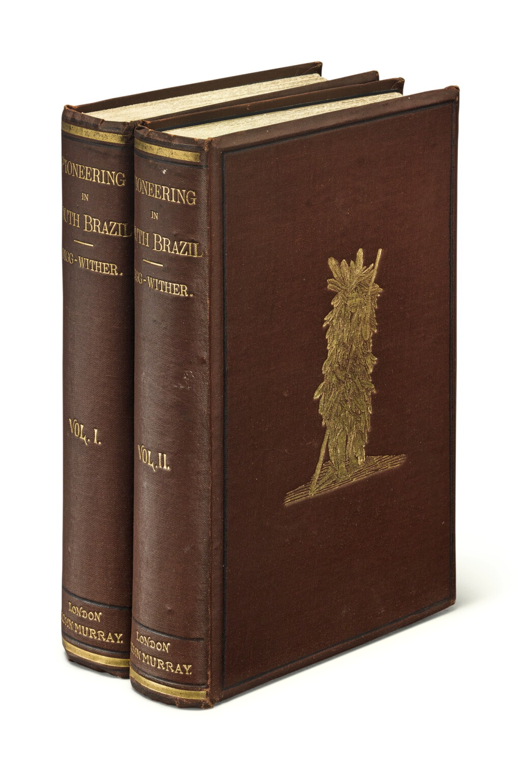 View full screen - View 1 of Lot 7. BIGG-WITHER, THOMAS P. | Pioneering in South Brazil. Three Years of Forest and Prairie Life in the Province of Parana. London: John Murray, 1878.