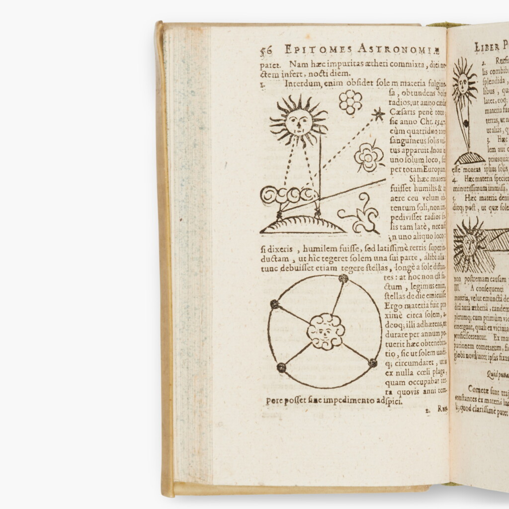 View full screen - View 1 of Lot 48. Kepler, Johannes | Epitome astronomiae copernicanae, Linz, 1618–1621, 3 parts in one volume, first edition of the first complete manual astronomy constructed after new principles.