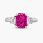 Pink Sapphire and Diamond Ring | 4.04克拉 天然「斯里蘭卡」未經加熱 粉紅色剛玉 配 鑽石 戒指