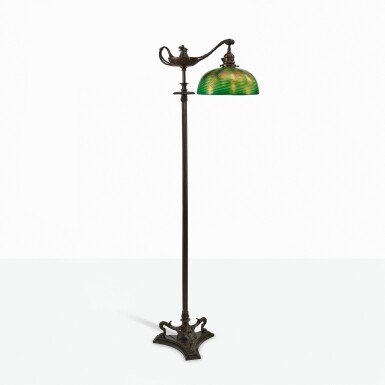 View full screen - View 1 of Lot 15. TIFFANY STUDIOS | "ALADDIN" FLOOR LAMP.