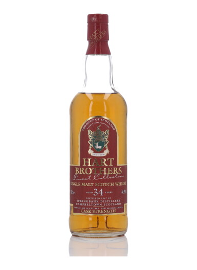View full screen - View 1 of Lot 272. Springbank Hart Brothers Finest Collection 34 Year Old 40.9 abv 1967 (1 Bottle 70cl).