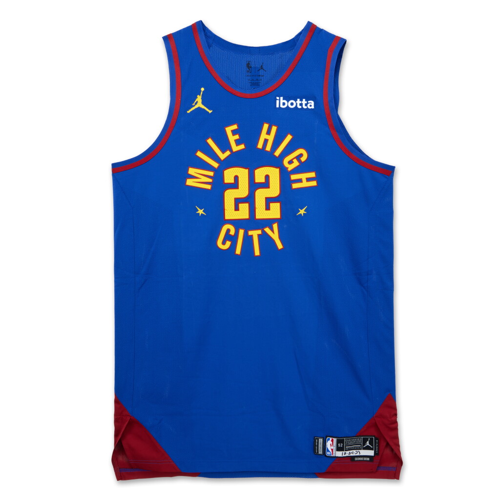 View full screen - View 1 of Lot 2. Zeke Nnaji Denver Nuggets 2023-2024 Kia NBA Tip-Off Game Worn Statement Edition Jersey.
