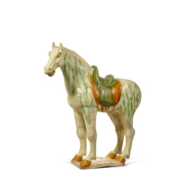 View full screen - View 1 of Lot 158. A sancai-glazed horse, Tang dynasty.