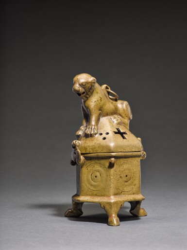 View full screen - View 1 of Lot 37. Incense Burner with a Lion.