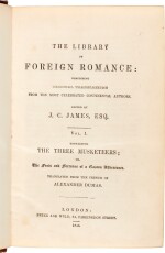 Dumas | The Three Musketeers, London, 1846, half calf, first English edition