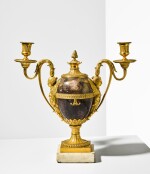 A George III gilt-bronze and Blue John candelabrum, circa 1775, by Matthew Boulton