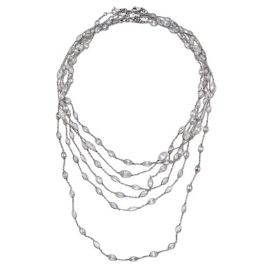 View full screen - View 1 of Lot 444. Six Diamond Necklaces.