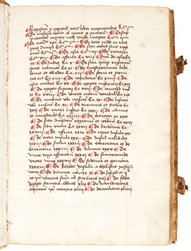 View full screen - View 1 of Lot 232. Orosius, Historiae adversus paganos, Augsburg, Schussler, 1471, contemporary stamped pigskin.