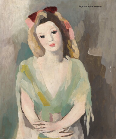 View full screen - View 1 of Lot 202. Jeune fille aux mains croisées.