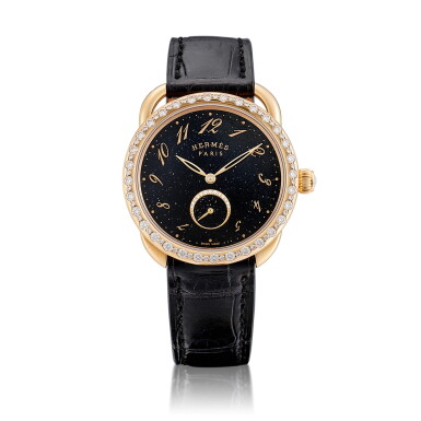 View full screen - View 1 of Lot 7904. Limited Edition 18k Rose Gold and Diamond-set Arceau Ecuyère Automatique Watch 34mm, 2020.