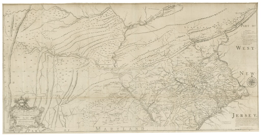 View full screen - View 1 of Lot 2211. Nicholas Scull. Map of the improved Part of the Province of Pennsylvania. Philadelphia: 1759.