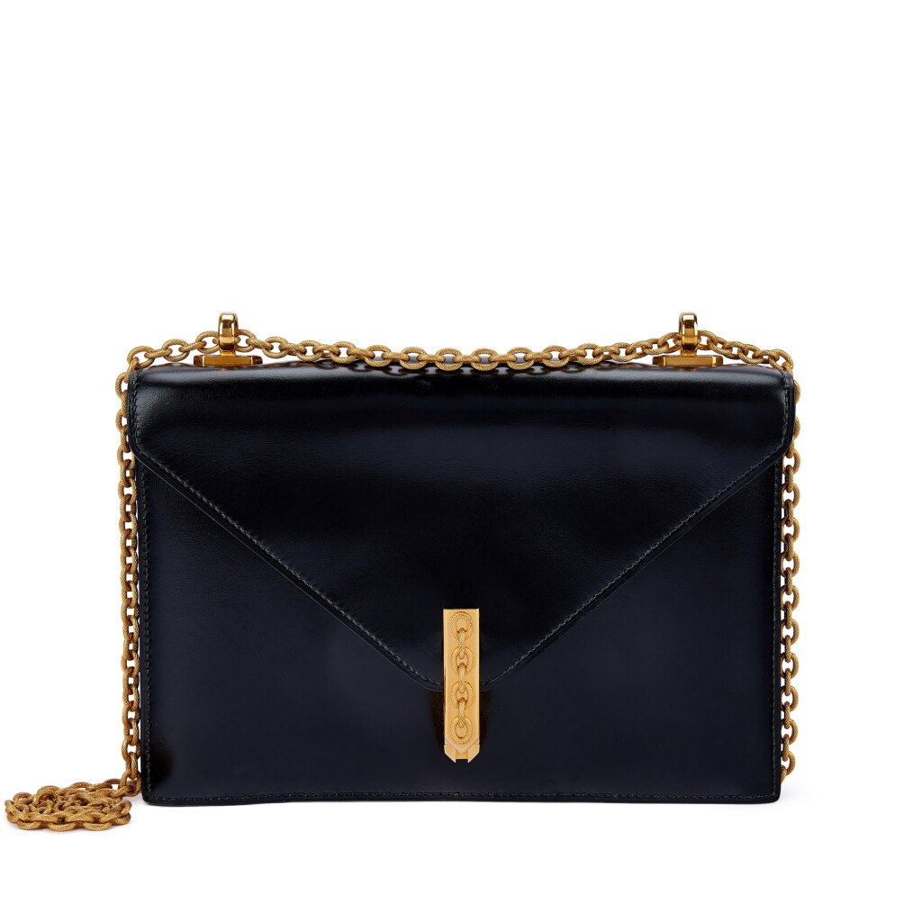 View full screen - View 1 of Lot 9780. Vintage Black Box Alcazar Bag Gold Hardware, 1980.