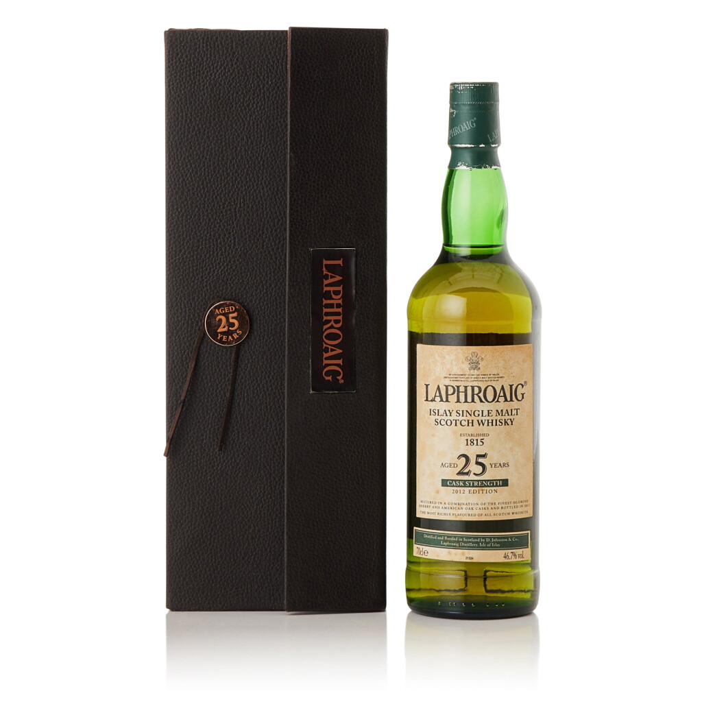 View full screen - View 1 of Lot 254. Laphroaig 25 Year Old Cask Strength 2012 Edition 46.7 abv NV (1 BT70).
