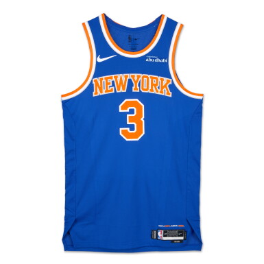 Voir en plein écran - Voir 1 du lot 88. Josh Hart New York Knicks 2024-2025 Game Worn Icon Edition Jersey .