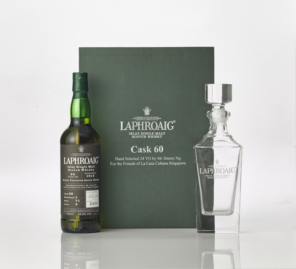 View full screen - View 1 of Lot 4058. Laphroaig Cask #60 for friends of La Casa Cubana Singapore Aged 24 Years 42.3 abv 1989 (1 BT70).