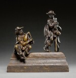 Seated Bagpiper, or Tityrus, and Peasant leaning on his staff, perhaps Meliboeus