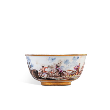 View full screen - View 1 of Lot 506. A Meissen porcelain waste bowl, the decoration probably circa 1735-40.