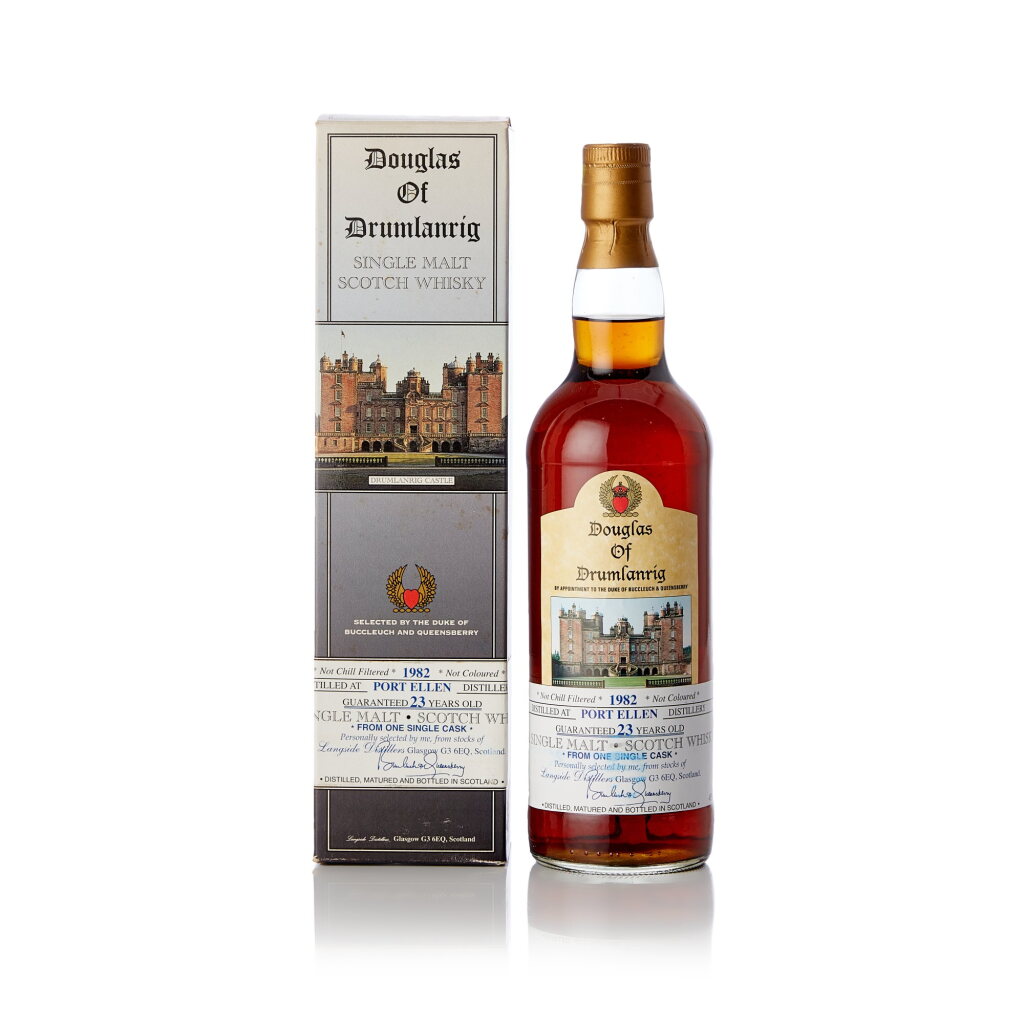 View full screen - View 1 of Lot 1156. Port Ellen Douglas of Drumlanrig 23 Year Old 49.0 abv 1982 (1 BT70).
