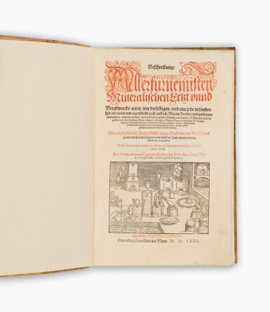 View full screen - View 1 of Lot 95. Ercker, Lazarus | Second edition of this important illustrated treatise on metallurgy and assaying.