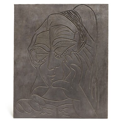 View full screen - View 1 of Lot 451. Jacqueline lisant, de trois quarts.