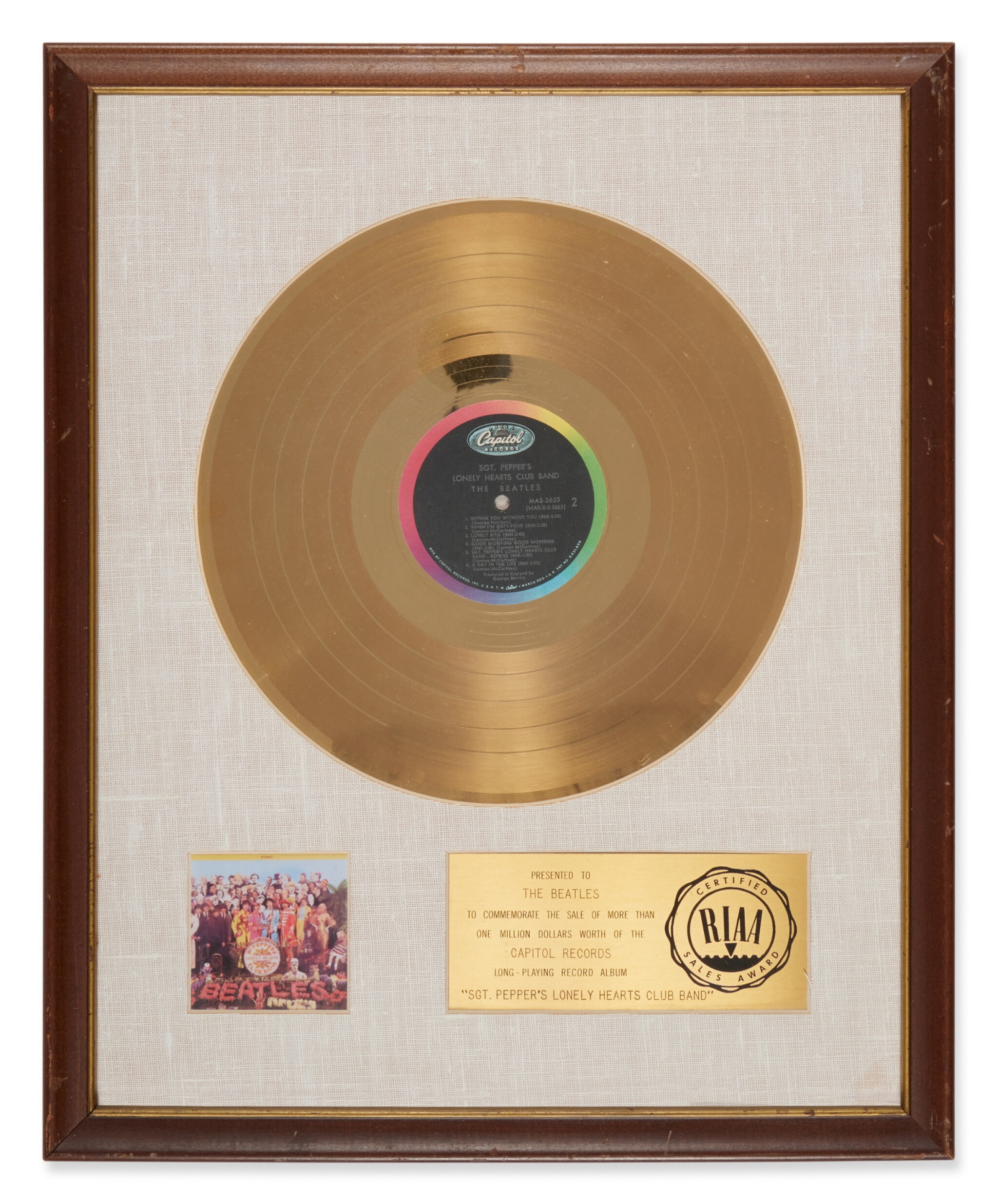The Beatles | Gold record presented for "Sgt. Pepper's Lonely Hearts