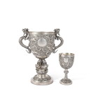 A Chinese Export Silver Two-Handled Cup, Heng Lai, Late 19th Century