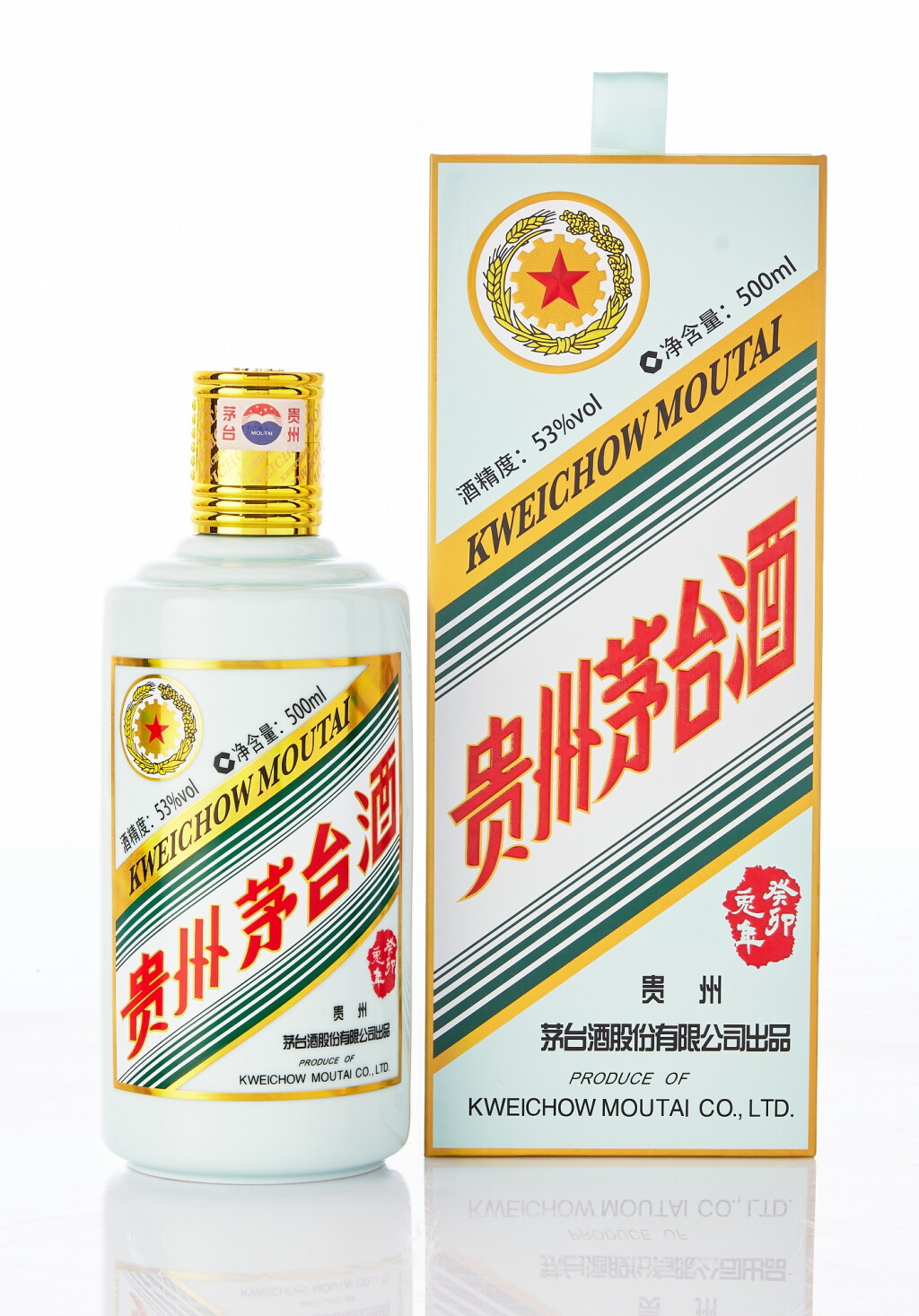 View full screen - View 1 of Lot 6327. 2022年產"五星牌"貴州茅台酒兔年生肖 Kweichow Moutai Five Star Year of the Rabbit 2022 (1 BT50).