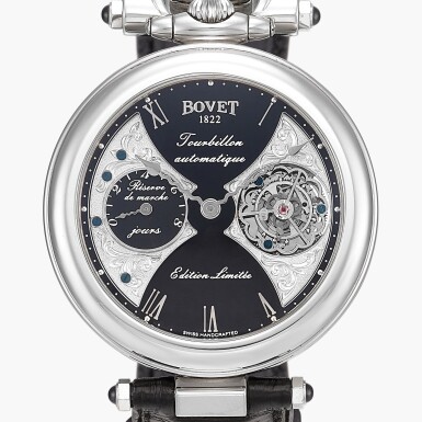 View full screen - View 1 of Lot 336. Fleurier, Reference D834 | A limited edition white gold semi-skeletonised tourbillon wristwatch with power reserve indication | Circa 2006.