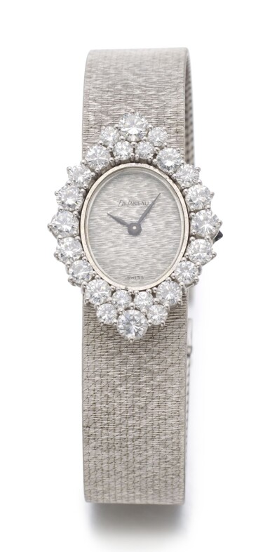 View full screen - View 1 of Lot 179. LADY'S GOLD AND DIAMOND WRISTWATCH | DE LANEAU.