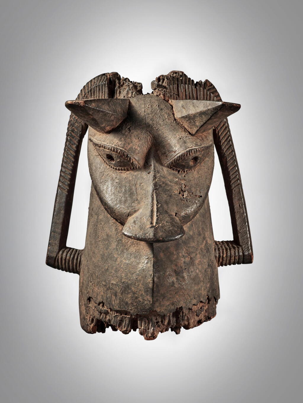View full screen - View 1 of Lot 83. Yoruba-Owo Head of a Ram, Nigeria.