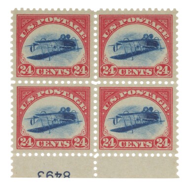 View full screen - View 1 of Lot 2. The Inverted Jenny Plate Block.