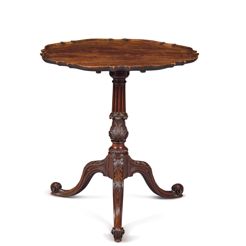 View full screen - View 1 of Lot 1172. A George III Mahogany Pie-Crust Tripod Table, Circa 1760, Possibly by Thomas Chippendale.