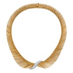 Gold and Diamond 'Cheveux d'Ange' Necklace, France