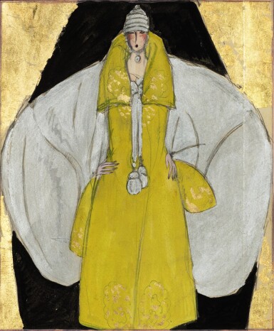 View full screen - View 1 of Lot 14. Femme au manteau jaune.