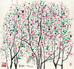 吳冠中 海棠 | Wu Guanzhong, Begonia