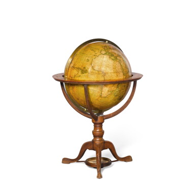 View full screen - View 1 of Lot 82. An 18-inch terrestrial globe by Dudley Adams, London, 1809.