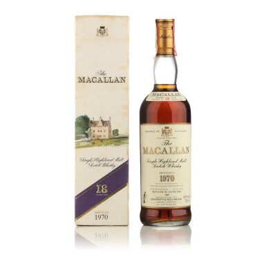 View full screen - View 1 of Lot 18. The Macallan 18 Year Old 43.0 abv 1970 (1 BT 75cl).
