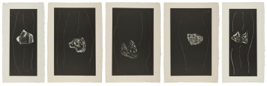 View full screen - View 1 of Lot 82. Soot-Black Stone, #1 and #3-6: Five Prints.