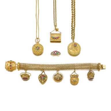 View full screen - View 1 of Lot 188. A group of gem-set jewels.