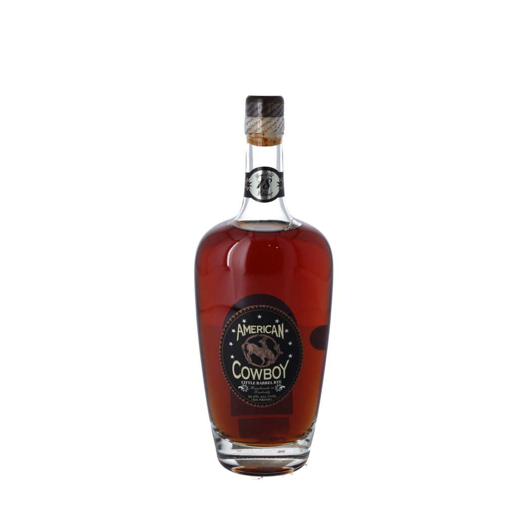 View full screen - View 1 of Lot 106. American Cowboy 18 Year Old Rye 101 proof NV (1 BT75).