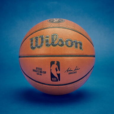 View full screen - View 1 of Lot 20. Game Used 2025-2026 Emirates NBA Cup Semifinals New York Knicks vs Orlando Magic Basketball.