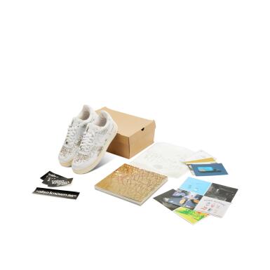 View full screen - View 1 of Lot 25. Nike Air Force 1 AKA ‘Also Known As’ | Accompanied by ‘AKA’ Book, Posters, & Stickers | Size 11.